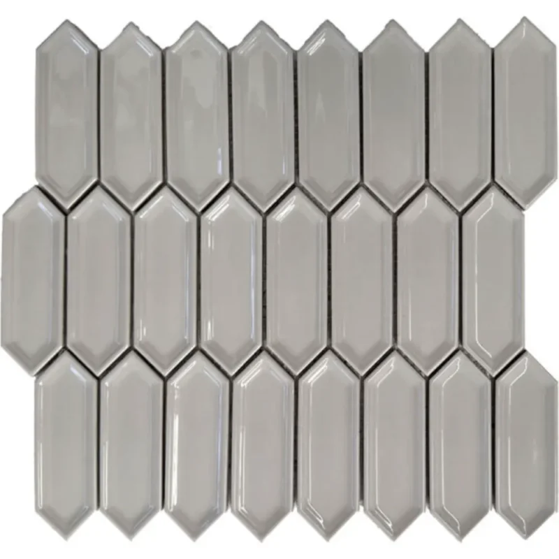 Pukka Tile Açık Gri Small Picket Porselen Mozaik