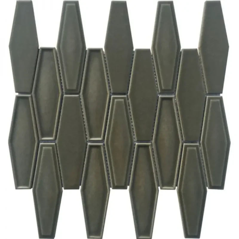 Pukka Tile Açık Yeşil Elongated HexagonPorselen Mozaik