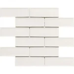 Pukka Tile Beyaz 2x6 Bevelled Brick Porselen Mozaik