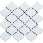 Pukka Tile Beyaz Arabesque Porselen Mozaik