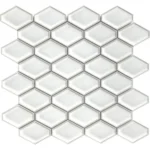 Pukka Tile Beyaz Clipped Diamond Porselen Mozaik