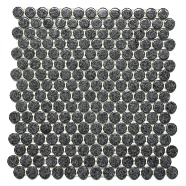 Pukka Tile Drop 02Glossy Penny Round Porselen Mozaik