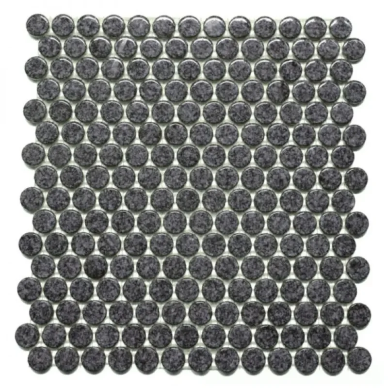 Pukka Tile Drop 02Glossy Penny Round Porselen Mozaik