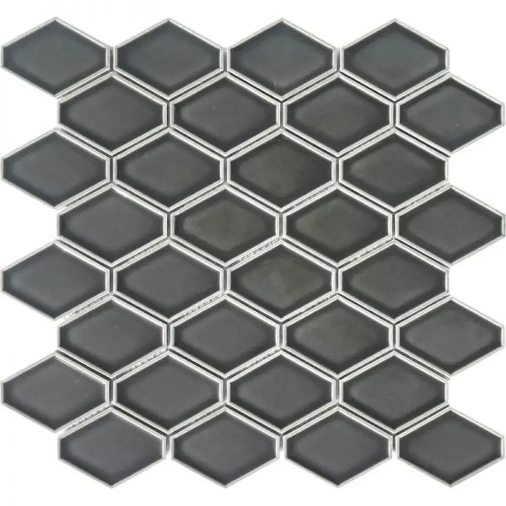 Pukka Tile Duman Grisi Clipped Diamond Porselen Mozaik Pukka Tile Duman Grisi Clipped Diamond Porselen Mozaik