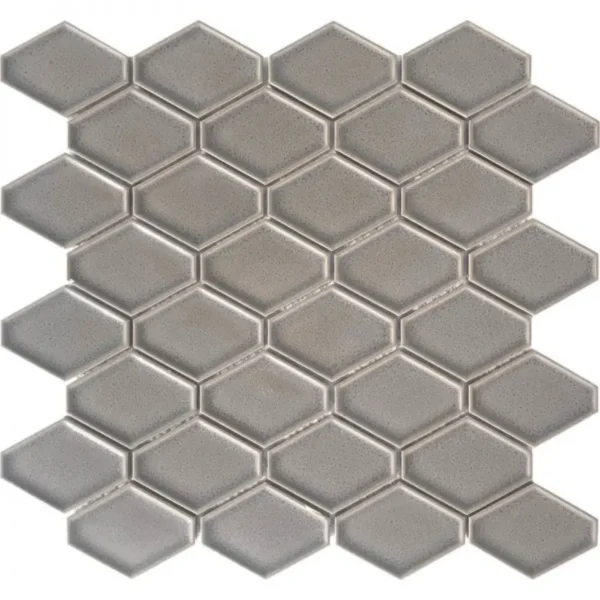 Pukka Tile Füme Clipped Diamond Porselen Mozaik