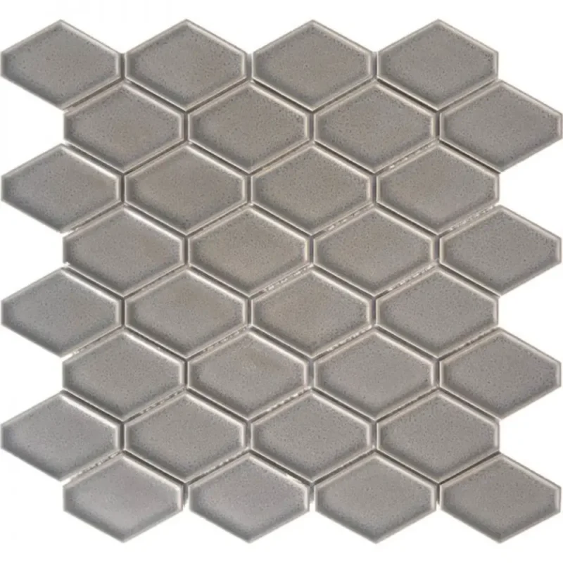 Pukka Tile Füme Clipped Diamond Porselen Mozaik