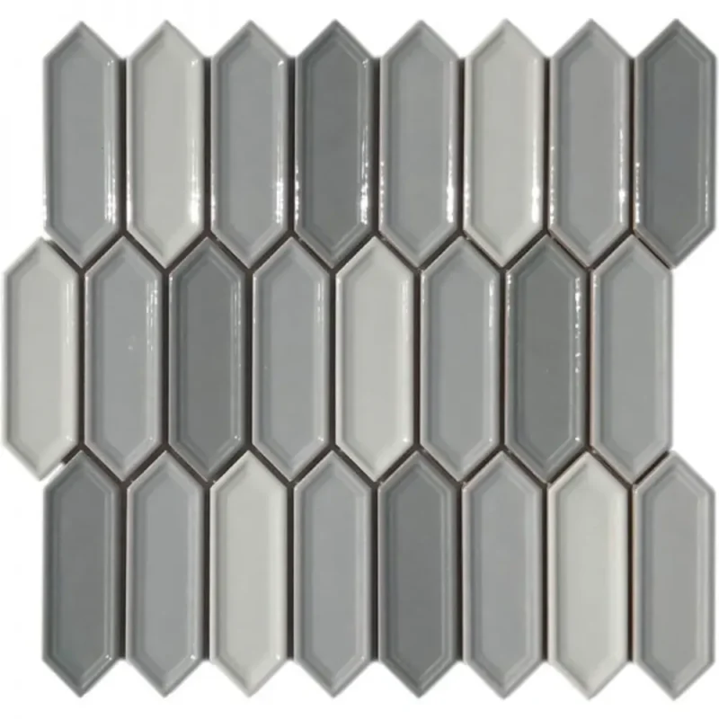 Pukka Tile Gri Blend Small Picket Porselen Mozaik