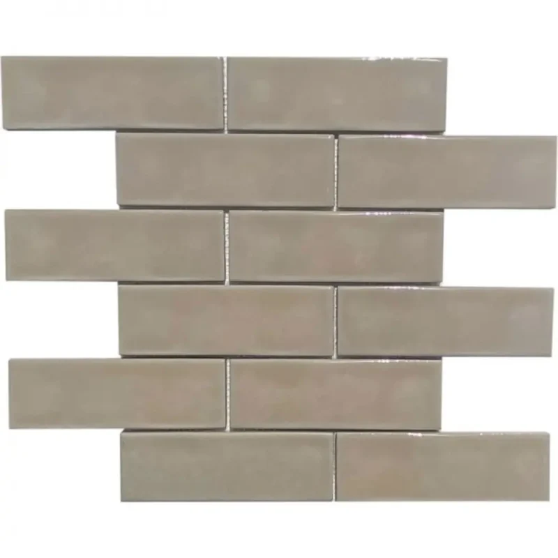 Pukka Tile Kahve Rengi 2x6 Brick Porselen Mozaik