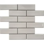 Pukka Tile Kırık Beyaz 2x6 Bevelled Brick Porselen Mozaik