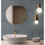 Pukka Tile Koyu Gri 3D Hexagon Porselen Mozaik