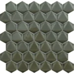Pukka Tile Koyu Yeşil 3D Hexagon Porselen Mozaik