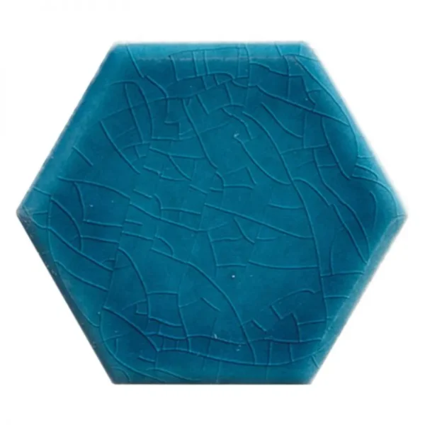Pukka Tile Mavi HexagonPorselen Mozaik