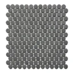 Pukka Tile Snowy 02Glossy Penny Round Porselen Mozaik