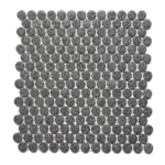 Pukka Tile Snowy 03Glossy Penny Round Porselen Mozaik