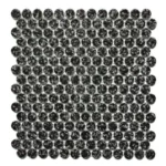 Pukka Tile Snowy 06Glossy Penny Round Porselen Mozaik