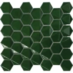 Pukka Tile Zümrüt Yeşili 3D Hexagon Porselen Mozaik