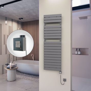 Radiva 10H Elektrikli Havlupan 500x1550 Antrasit Ktx1 1000 Watt Spiral Kablolu