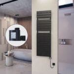 Radiva 10H Elektrikli Havlupan 500x1550 Mat Siyah Ktx4 1000 Watt Spiral Kablolu