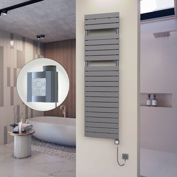 Radiva 10H Elektrikli Havlupan 500x1772 Antrasit Ktx4 1000 Watt Spiral Kablolu