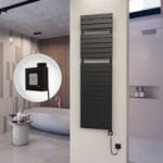 Radiva 10H Elektrikli Havlupan 500x1772 Mat Siyah Ktx1 1000 Watt Spiral Kablolu