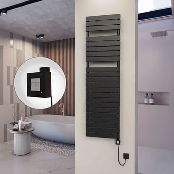 Radiva 10H Elektrikli Havlupan 500x1772 Mat Siyah Ktx1 1000 Watt Spiral Kablolu Radiva 10H Elektrikli Havlupan 500x1772 Mat Siyah Ktx1 1000 Watt Spiral Kablolu