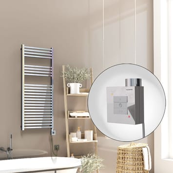 Radiva Barbados Elektirikli Havlupan 500x1200 Krom (KTX1 Termostat) 600W Spiral Kablolu