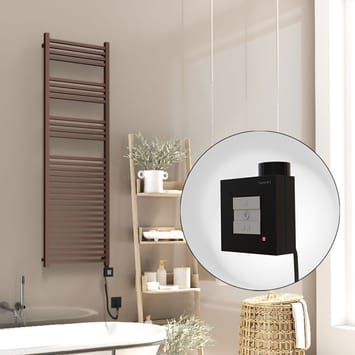 Radiva Barbados Elektirikli Havlupan 500x1600 Bakır Eskitme Parlak (KTX1 Termostat) 600W Spiral Kablolu