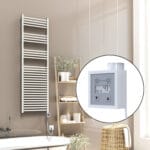 Radiva Barbados Elektirikli Havlupan 500x1600 Beyaz Parlak (KTX3 Termostat) 1000W Spiral Kablolu