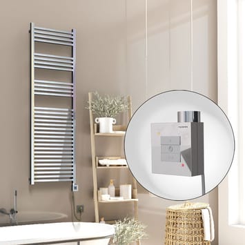 Radiva Barbados Elektirikli Havlupan 500x1600 Krom (KTX1 Termostat) 600W Spiral Kablolu Radiva Barbados Elektirikli Havlupan 500x1600 Krom (KTX1 Termostat) 600W Spiral Kablolu