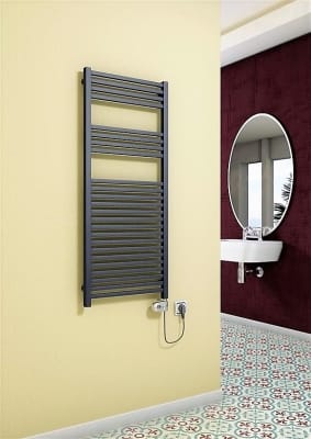 Radiva Barbados Elektrikli Havlupan 600 Watt 500x1200 Antrasit (Thesis Termostat)