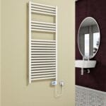 Radiva Barbados Elektrikli Havlupan 600 Watt 500x1200 Beyaz (Musa Termostat)