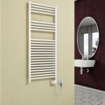 Radiva Barbados Elektrikli Havlupan 600 Watt 500x1200 Beyaz (Thesis Termostat)