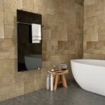 Radiva Crystal Elektrikli Cam Havlupan 760x1030 Siyah 750 Watt