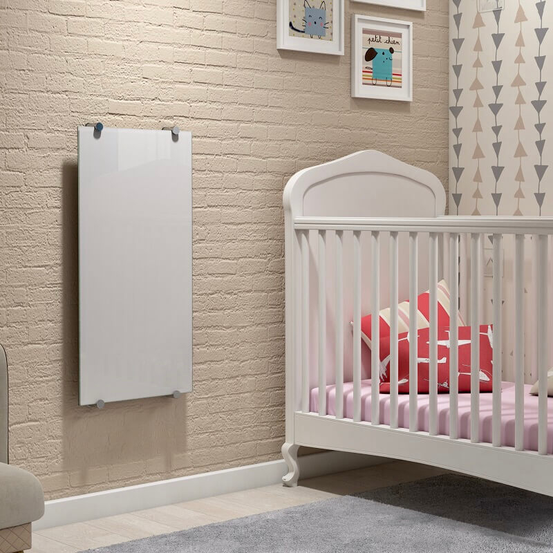 Radiva Crystal Elektrikli Cam Radyatör 760x1030 Beyaz 750 Watt