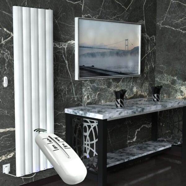 Radiva Elektrikli Alüminyum Radyatör 1000 Watt 1800x500 Beyaz Uzaktan Kumandalı