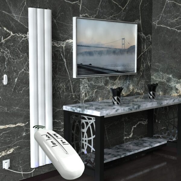 Radiva Elektrikli Alüminyum Radyatör 600 Watt 1800x300 Beyaz Uzaktan Kumandalı