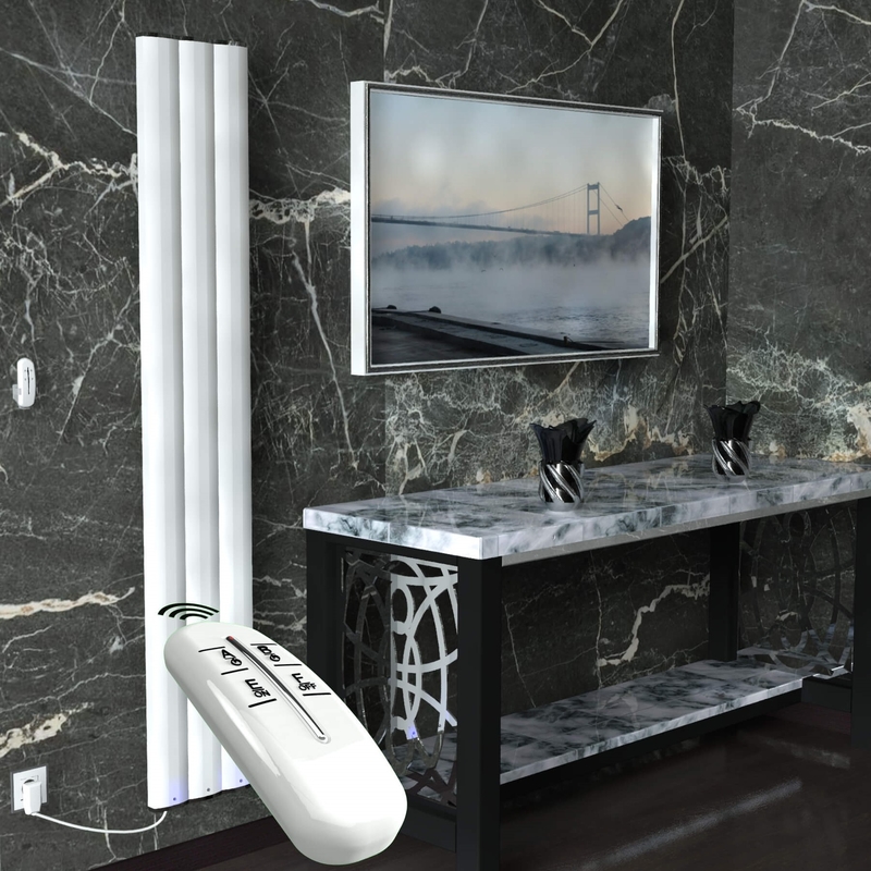 Radiva Elektrikli Alüminyum Radyatör 600 Watt 1800x300 Beyaz Uzaktan Kumandalı