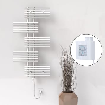 Radiva FIJI Elektirikli Havlupan 650x1250 Beyaz (KTX4 Termostat) 600W Spiral Kablolu