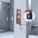 Radiva HAITI Elektirikli Havlupan 300x1000 Düz Bakır Eskitme (KTX1 Termostat) 200W Spiral Kablolu