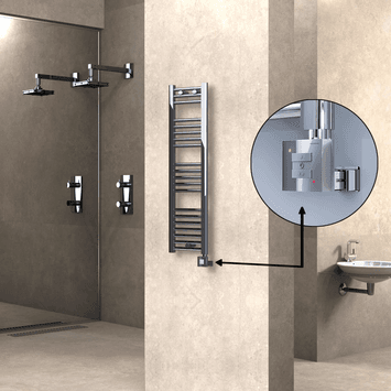 Radiva HAITI Elektirikli Havlupan 300x1100 Düz Krom (KTX1 Termostat) 200W