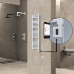 Radiva HAITI Elektirikli Havlupan 300x1200 Düz Beyaz (KTX4 Termostat) 300W Spiral Kablolu