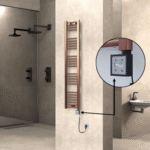 Radiva HAITI Elektirikli Havlupan 300x1500 Düz Bakır Eskitme (KTX3 Termostat) 300W Spiral Kablolu