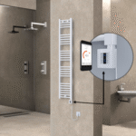 Radiva HAITI Elektirikli Havlupan 300x1500 Düz Beyaz (KTX4 Termostat) 600W Spiral Kablolu