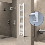 Radiva HAITI Elektirikli Havlupan 300x1800 Düz Beyaz (KTX3 Termostat) 600W Spiral Kablolu