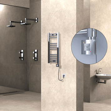 Radiva HAITI Elektirikli Havlupan 300x700 Düz Krom (KTX1 Termostat) 200W Spiral Kablolu Radiva HAITI Elektirikli Havlupan 300x700 Düz Krom (KTX1 Termostat) 200W Spiral Kablolu