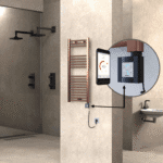 Radiva HAITI Elektirikli Havlupan 400x1000 Düz Bakır Eskitme (KTX4 Termostat) 200W Spiral Kablolu