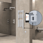 Radiva HAITI Elektirikli Havlupan 400x1000 Düz Beyaz (KTX4 Termostat) 300W Spiral Kablolu