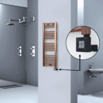 Radiva HAITI Elektirikli Havlupan 400x1100 Düz Bakır Eskitme (KTX1 Termostat) 300W