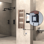 Radiva HAITI Elektirikli Havlupan 400x1100 Düz Bakır Eskitme (KTX4 Termostat) 300W Spiral Kablolu