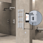 Radiva HAITI Elektirikli Havlupan 400x1100 Düz Beyaz (KTX4 Termostat) 600W Spiral Kablolu